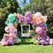 Double Stuffed Pastel Balloon Garland Pink Purple Green Balloons Colorful Balloon Arch With Gold Metallic Latex Balloons Kit For Mermaid Baby Shower Princess Ice Cream Birthday Easter Party Decoration